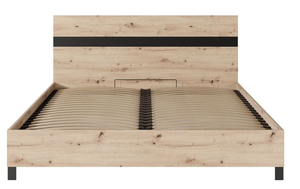 Lit coffre ADEN 160x200 – Design naturel, confort et rangement intelligent - Photo n°1