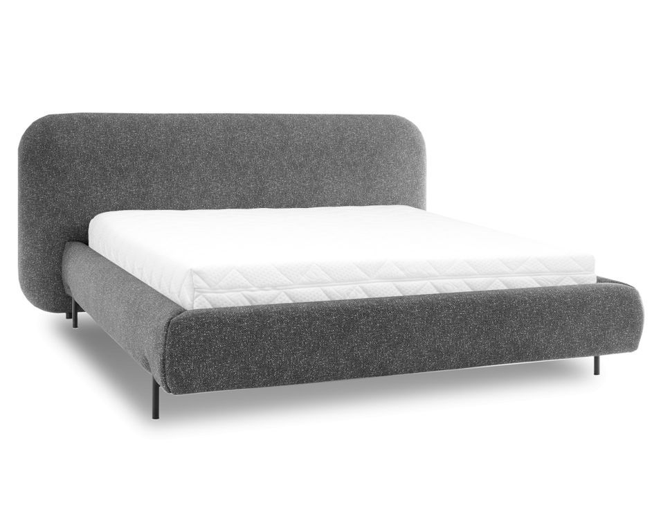 Lit coffre Booby prestige – Velours moderne et rangement optimisé - Photo n°1