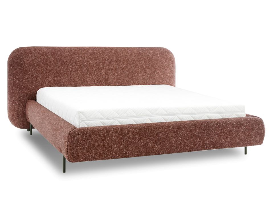 Lit coffre Booby prestige – Velours moderne et rangement optimisé - Photo n°1