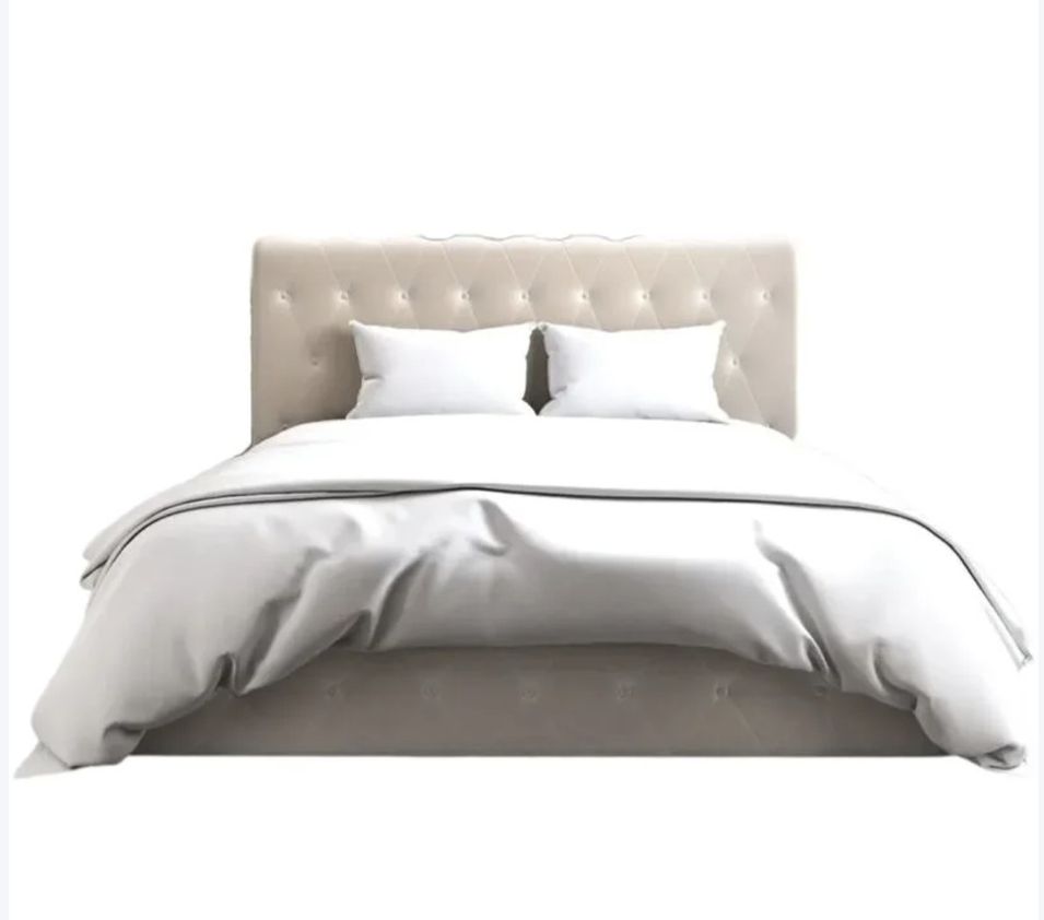 Lit coffre capitonné velours Korzi - Photo n°1