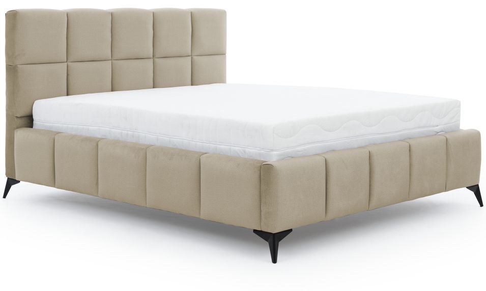 Lit coffre Mister prestige - Revêtement velours capitonné - Photo n°1