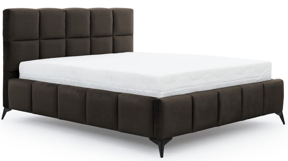 Lit coffre Mister prestige - Revêtement velours capitonné - Photo n°1