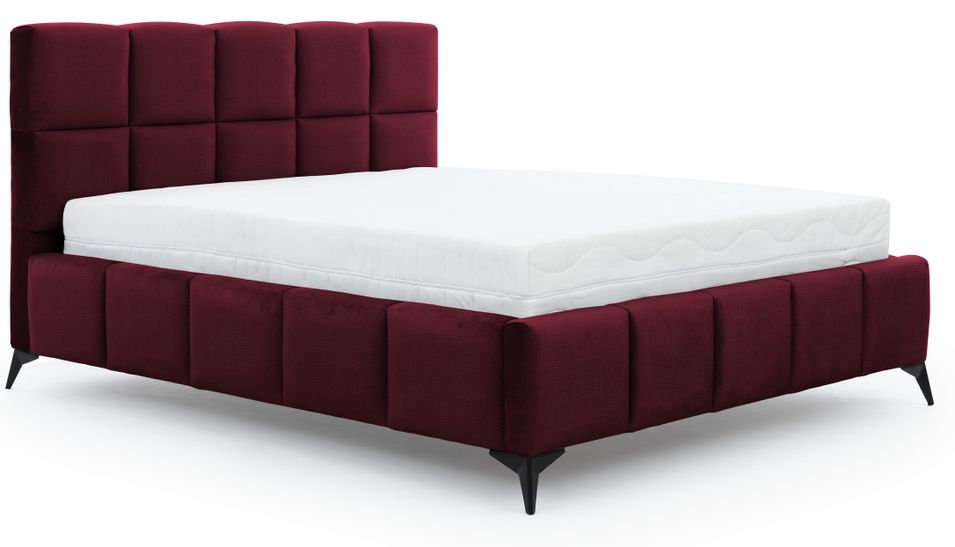 Lit coffre Mister prestige - Revêtement velours capitonné - Photo n°1