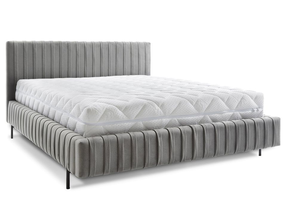 Lit coffre Plika prestige – Design et tissu doux haut de gamme pour un confort absolu - Photo n°1