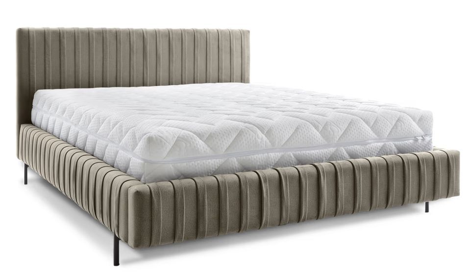 Lit coffre Plika prestige – Design et tissu doux haut de gamme pour un confort absolu - Photo n°1