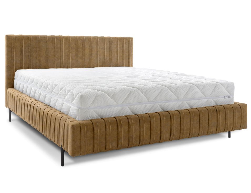 Lit coffre Plika prestige – Design et tissu doux haut de gamme pour un confort absolu - Photo n°1