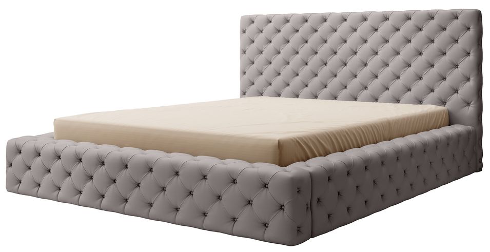 Lit coffre Prince luxe – Simili cuir capitonné - Photo n°1