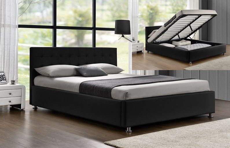 Lit coffre simili cuir Comett - Photo n°1