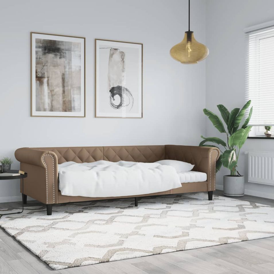 Lit de jour cappuccino 80x200 cm similicuir - Photo n°2