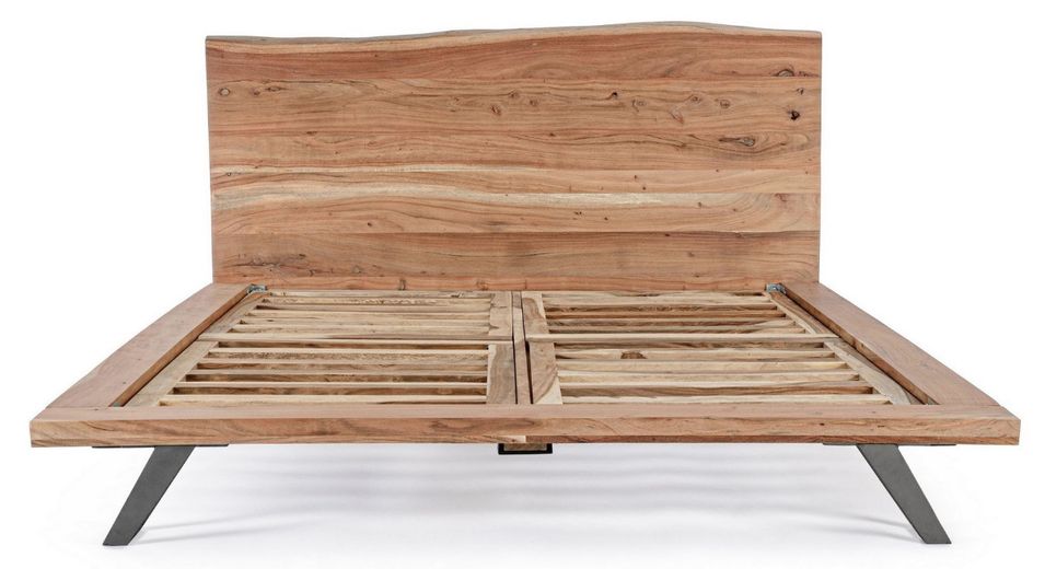 Lit double bois d'acacia Denia 160 - Photo n°1