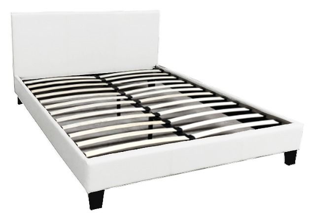 Lit double simili cuir Diag - Photo n°1