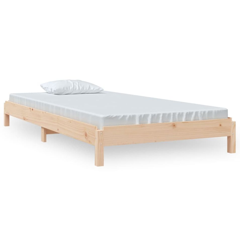 Lit empilable 75x190 cm Bois de pin massif - Photo n°1