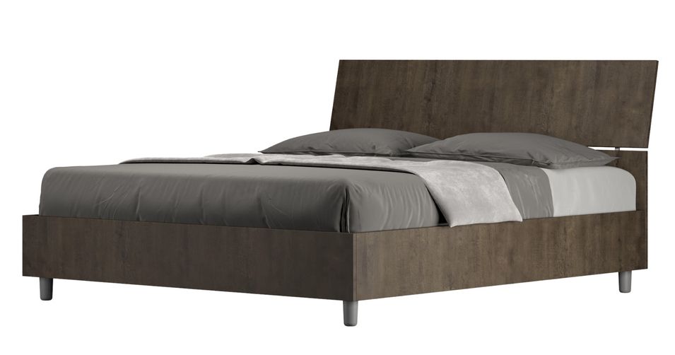 Lit en bois avec tête de lit inclinée Renoma - Photo n°1