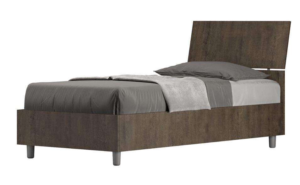 Lit en bois avec tête de lit inclinée Renoma - Photo n°1