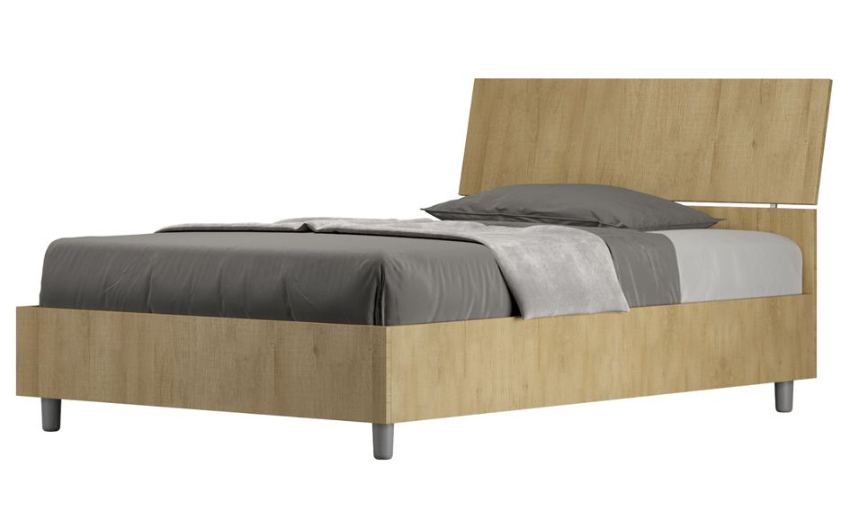 Lit en bois avec tête de lit inclinée Renoma - Photo n°1