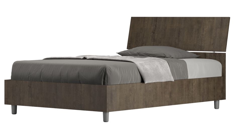 Lit en bois avec tête de lit inclinée Renoma - Photo n°1