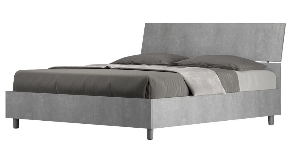 Lit en bois avec tête de lit inclinée Renoma - Photo n°1