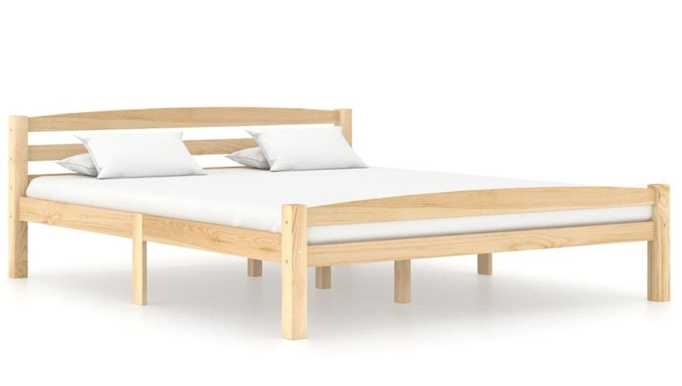 Lit en bois de pin massif 160x200 cm - Photo n°1