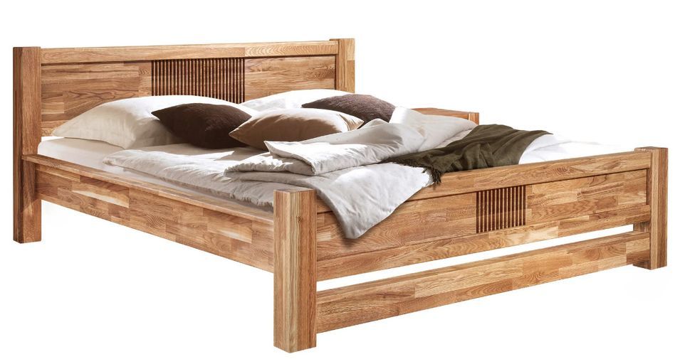 Lit en chêne massif naturel Valoria - Photo n°1