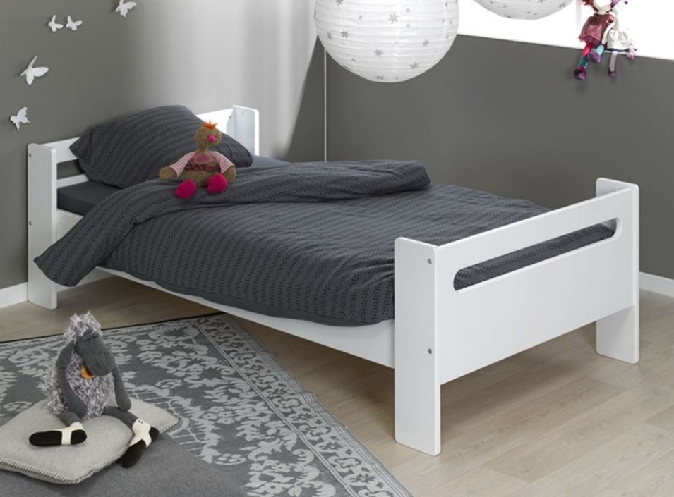 Lit enfant 90x190 cm bois blanc London - Photo n°1