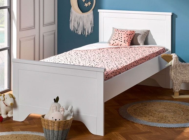 Lit enfant 90x190 cm bois blanc Occitane - Photo n°1