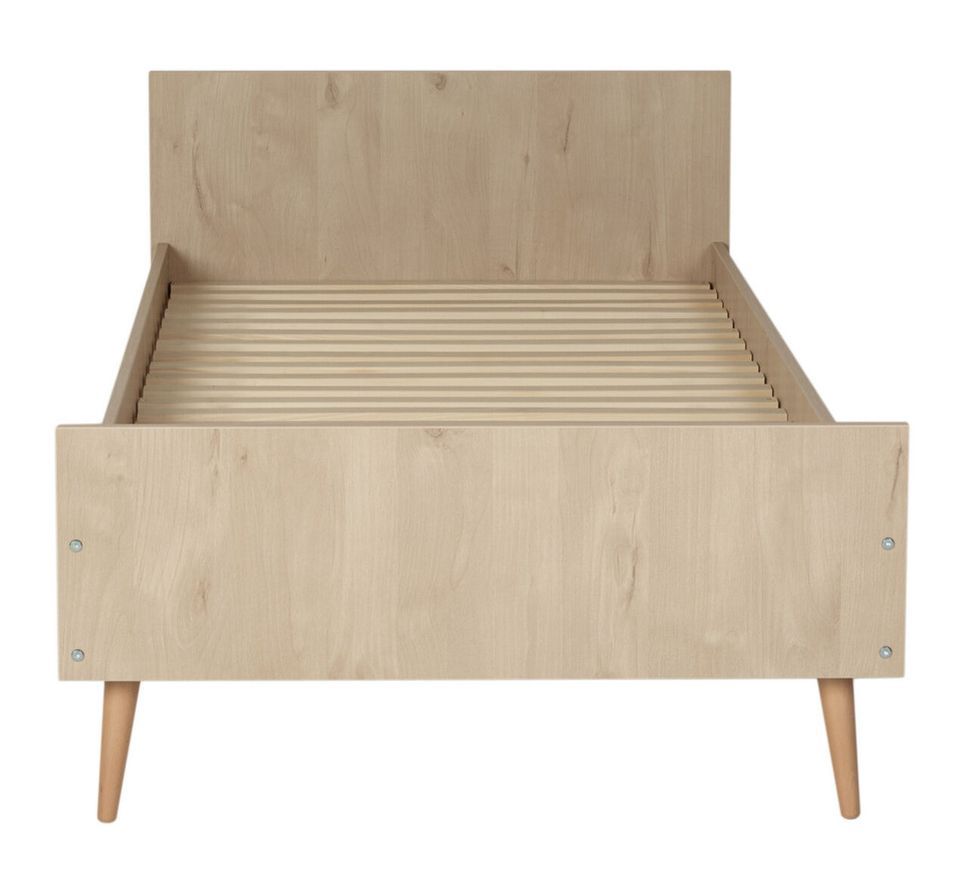 Lit enfant 90x200 cm chêne clair et pieds hêtre massif Cosy - Photo n°1