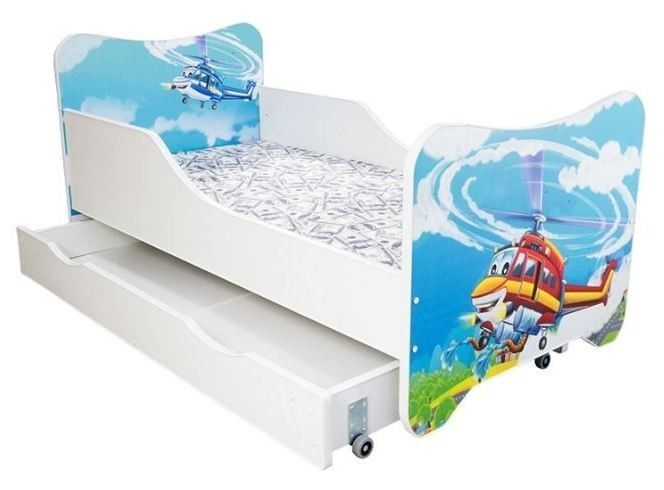 Lit enfant à tiroir hélicoptère 80x160 - Photo n°1