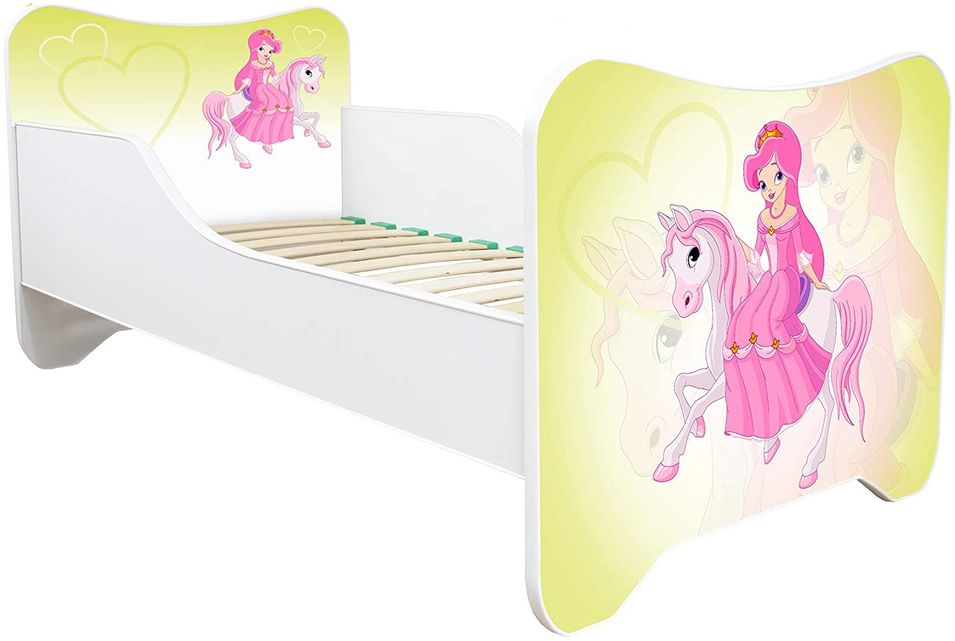 Lit enfant avec sommier et matelas Pony poney 70x140 cm - Photo n°1