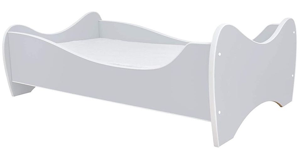 Lit enfant avec matelas uni gris pastel 70x140 cm - Photo n°1