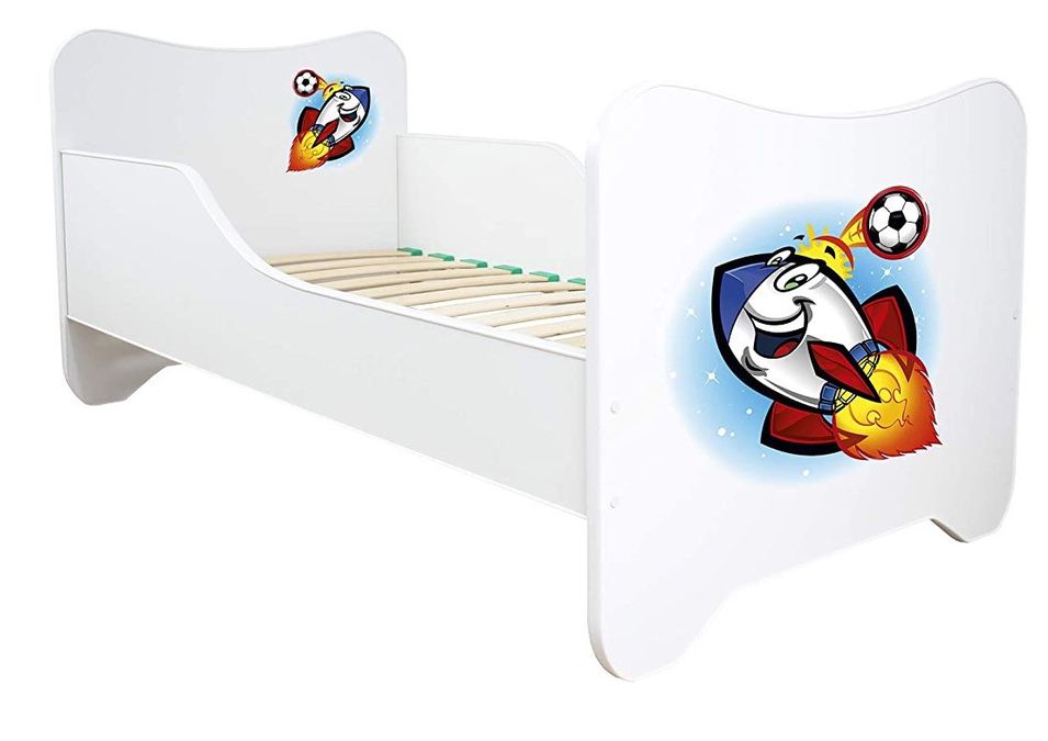 Lit enfant avec sommier et matelas Fusée 70x140 cm - Photo n°1