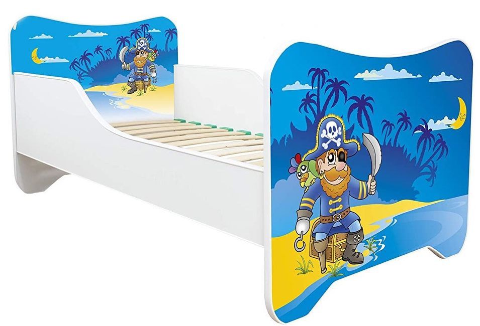 Lit enfant avec sommier et matelas Pirate 70x140 cm - Photo n°1