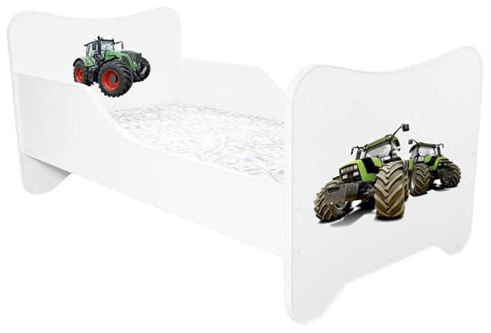 Lit enfant avec sommier et matelas Tracteur 70x140 cm - Photo n°1