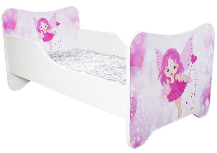 Lit enfant avec sommier et matelas un monde joyeux petite fée 80x160 - Photo n°1