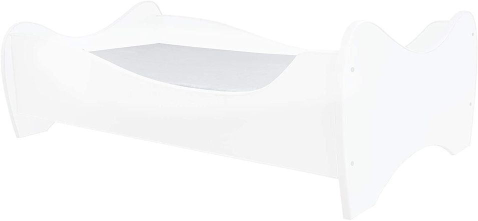 Lit enfant blanc 70x140 cm avec sommier et matelas Shoopy - Photo n°1