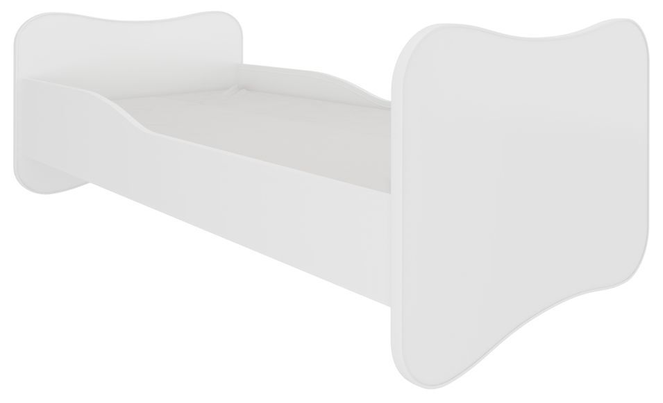 Lit enfant bois blanc 70x140 ou 80x160 cm - Sommier et matelas inclus - Ondula - Photo n°1