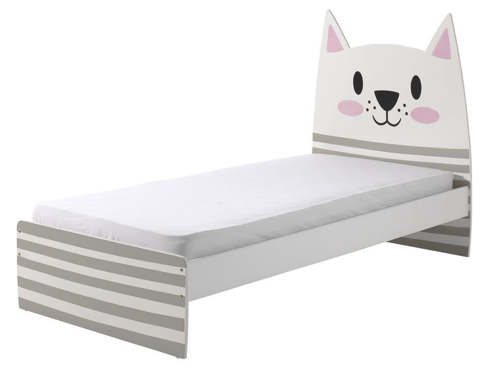 Lit enfant Chat blanc Musa 90x200 cm - Photo n°1