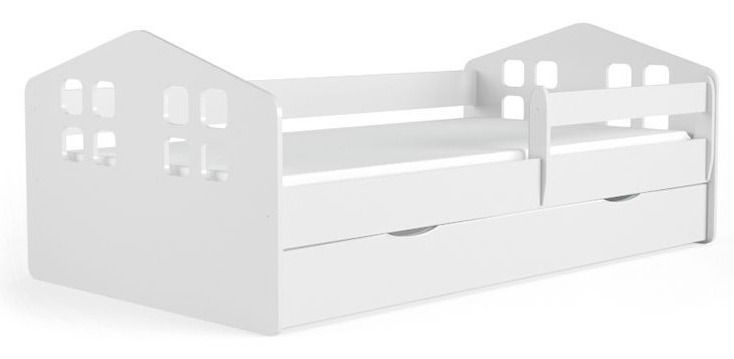 Lit enfant en forme de maison blanche Beno - Photo n°1