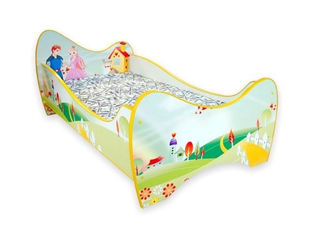 Lit enfant Nowa land multicolore 70x140 cm - Sommier et matelas inclus - Photo n°1