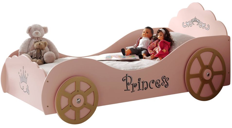Lit enfant Princesse PINKY 90x200 cm – Sommier inclus - Photo n°1