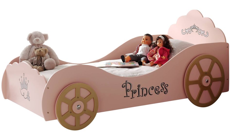 Lit enfant Princesse PINKY 90x200 cm – Sommier inclus - Photo n°1