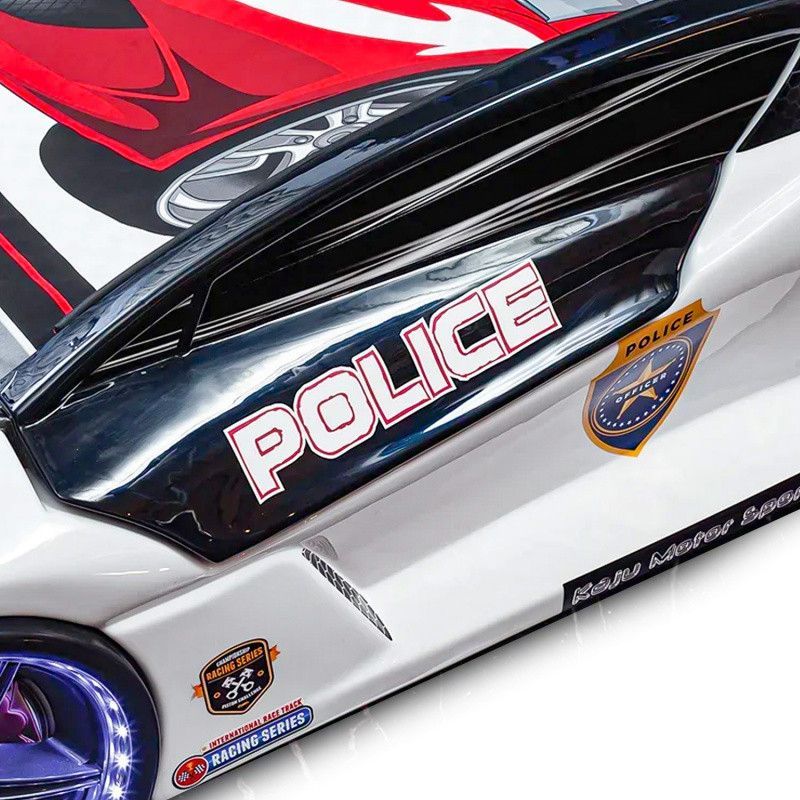 Lit enfant voiture de police blanche Speed 90x190 cm - Photo n°4
