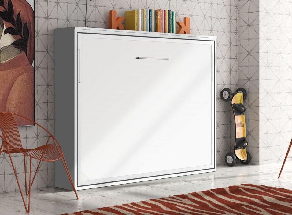 Lit escamotable horizontal 80x190 cm Valeria - Pieds synchronisés - Photo n°1