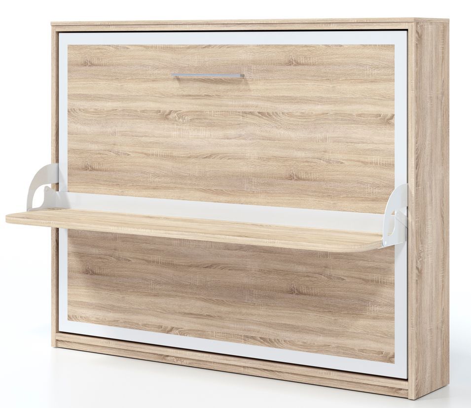 Lit escamotable horizontal 90x190 avec bureau Bona Haut de gamme - Photo n°1