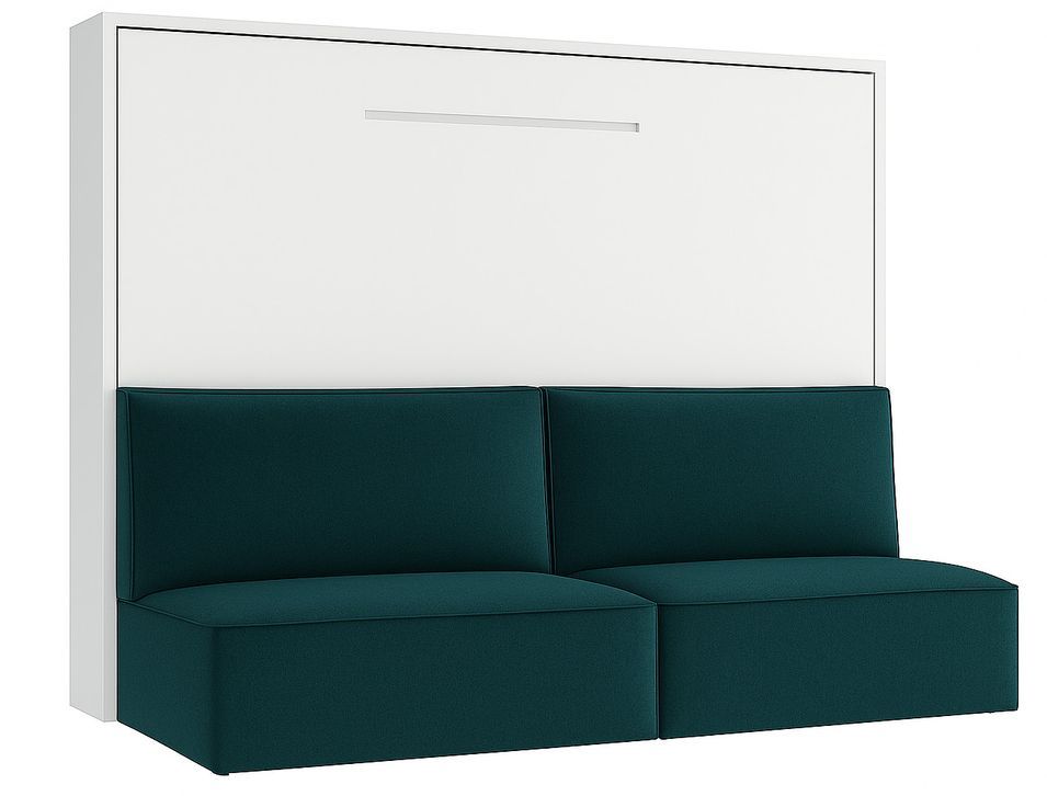 Lit escamotable horizontal avec banquette & coffres LOGIA - Photo n°1