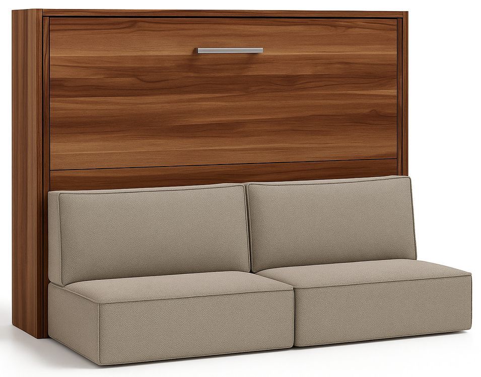 Lit escamotable horizontal avec banquette & coffres LOGIA - Photo n°1