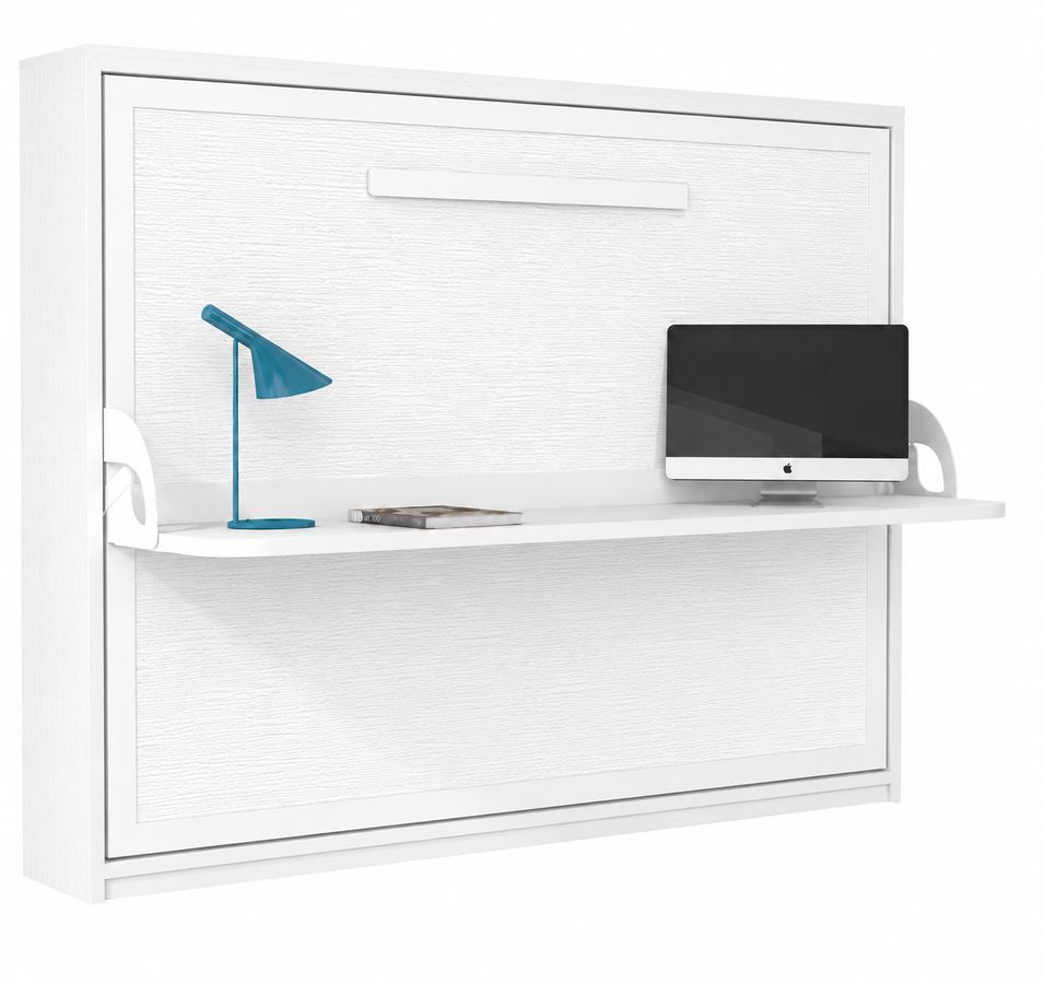 Lit escamotable horizontal avec bureau ANGELINA - Ouverture automatique assistée - Photo n°1