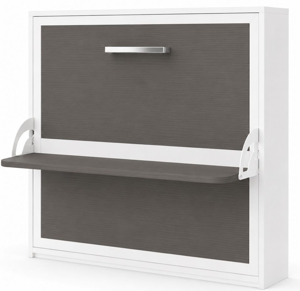 Lit escamotable horizontal avec bureau BONA - Ouverture automatique assistée - Haut de gamme renforcé – Spécial location meublée - Photo n°1