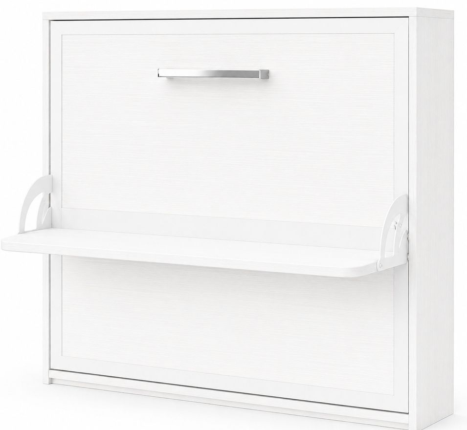 Lit escamotable horizontal avec bureau BONA - Ouverture automatique assistée - Haut de gamme renforcé – Spécial location meublée - Photo n°1