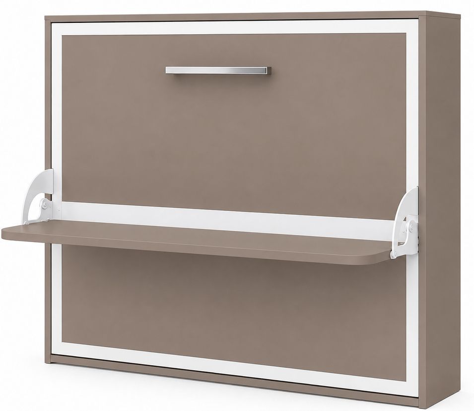Lit escamotable horizontal avec bureau BONA - Ouverture automatique assistée - Version renforcée - Photo n°1