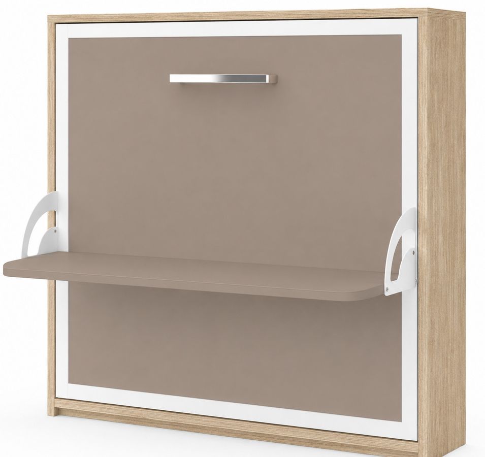 Lit escamotable horizontal avec bureau BONA - Ouverture automatique assistée - Version renforcée - Photo n°1